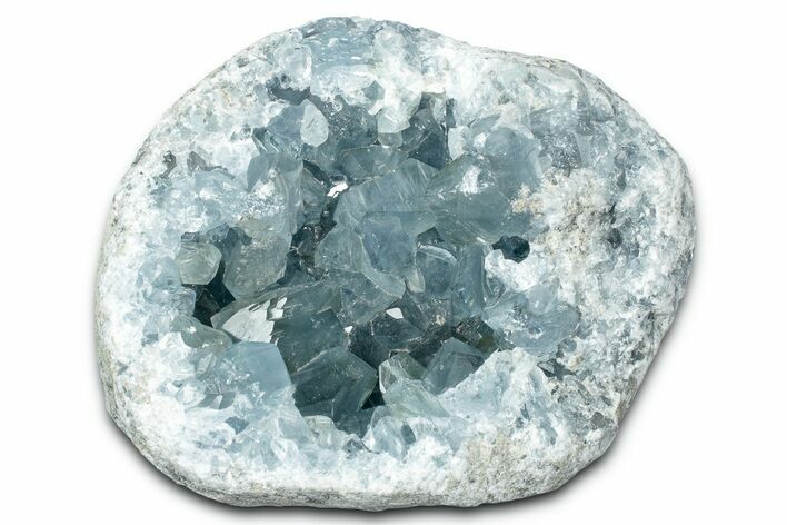 Crystal Filled Celestine (Celestite) Geode Section - Madagascar #330417